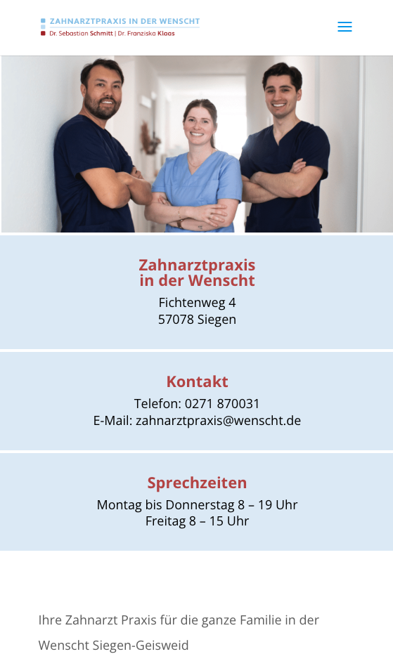 Zahnarztpraxis in der Wenscht – Mobil