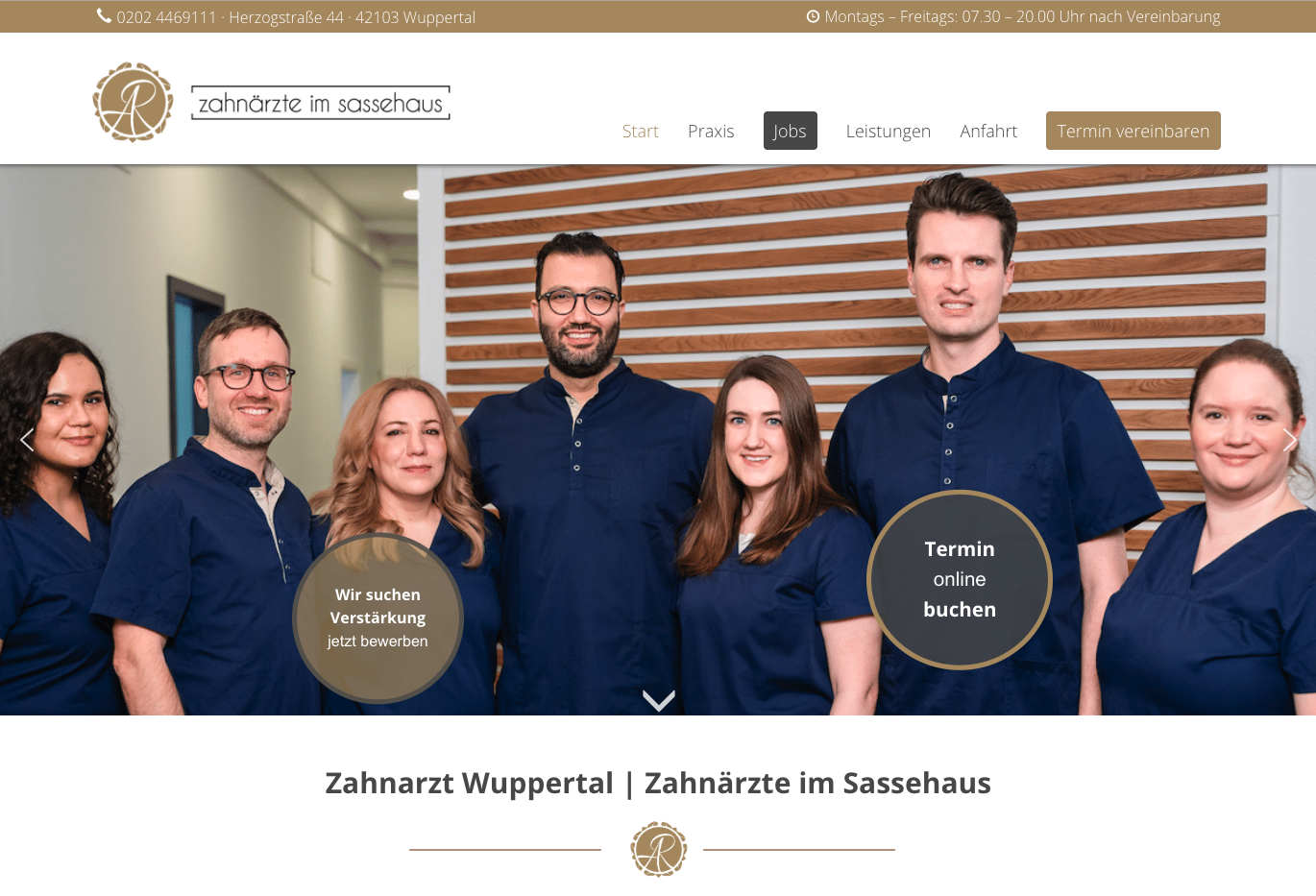 Zahnärzte im Sassehaus – Desktop